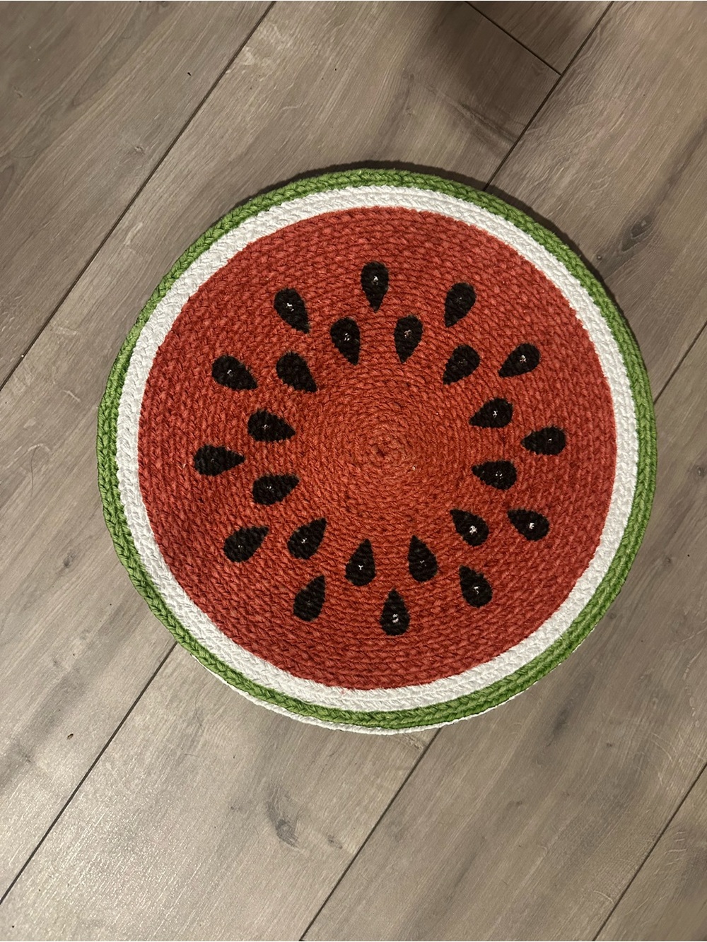 Beautiful Handwoven Watermelon 15” Round placemats